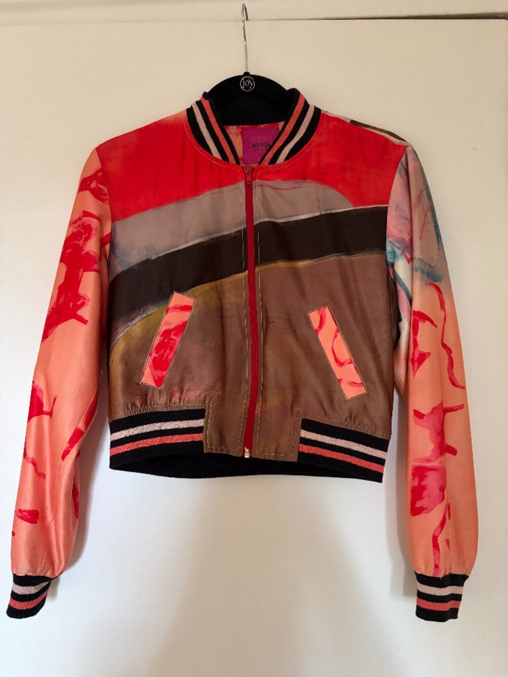 One of a Kind multicolor woman's bomber jacket size small